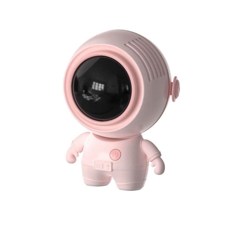 image-Personal Neck Fans USB Rechargeable Astronaut Small Fan Handheld Hanging Neck Creative Bladeless Mini Fan Easy To Use
