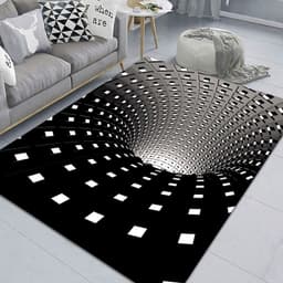 image-Pet Funny Mat Pad Trap Vision Carpet 3D Geometric Stereoscopic Illusion Floor Mat