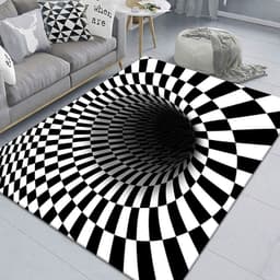 image-Pet Funny Mat Pad Trap Vision Carpet 3D Geometric Stereoscopic Illusion Floor Mat