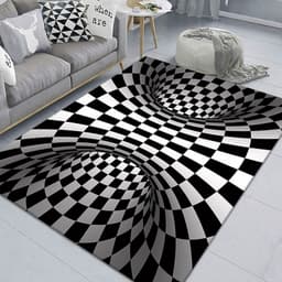 image-Pet Funny Mat Pad Trap Vision Carpet 3D Geometric Stereoscopic Illusion Floor Mat