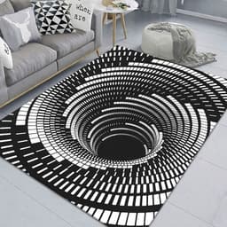 image-Pet Funny Mat Pad Trap Vision Carpet 3D Geometric Stereoscopic Illusion Floor Mat