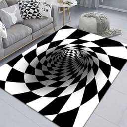image-Pet Funny Mat Pad Trap Vision Carpet 3D Geometric Stereoscopic Illusion Floor Mat