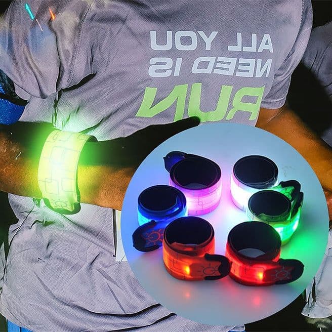 image-Nylon LED Sports Bracelet Luminous Toy Wrist Strap Band Wristband Light Bracelet Glowing Armband For Children Kids For Running