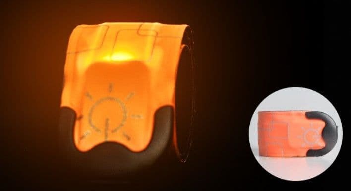 image-Nylon LED Sports Bracelet Luminous Toy Wrist Strap Band Wristband Light Bracelet Glowing Armband For Children Kids For Running