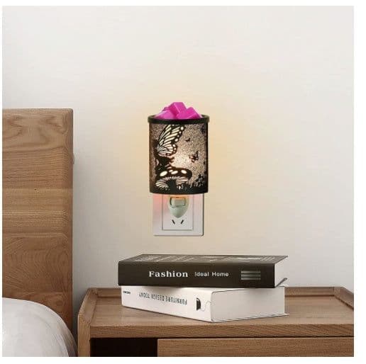 image-Metal Wall-Plug Wax Melt Warmer Electric Wax Burner Melter Fragrance Warmer Night Lamp For Home Bedroom Kitchen Garage Gifts Decor Aromatherapy Spa Gifts