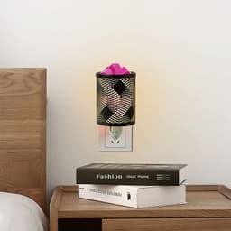 image-Metal Wall-Plug Wax Melt Warmer Electric Wax Burner Melter Fragrance Warmer Night Lamp For Home Bedroom Kitchen Garage Gifts Decor Aromatherapy Spa Gifts