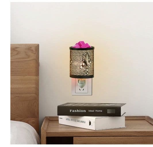 image-Metal Wall-Plug Wax Melt Warmer Electric Wax Burner Melter Fragrance Warmer Night Lamp For Home Bedroom Kitchen Garage Gifts Decor Aromatherapy Spa Gifts