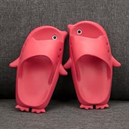 image-Children's Slippers Summer Cute Penguin Princess Sandals Soft Flip Flops Cartoon Non Slip Shoes