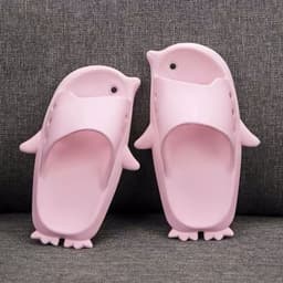 image-Children's Slippers Summer Cute Penguin Princess Sandals Soft Flip Flops Cartoon Non Slip Shoes