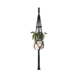 image-Black Mesh Gardening Flower Pot Hanging Basket