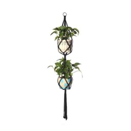 image-Black Mesh Gardening Flower Pot Hanging Basket