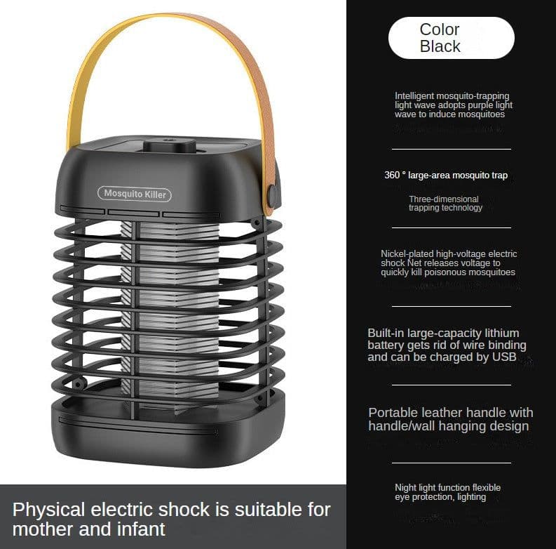 image-New Home Repellent Electric Shock Indoor Bedroom Mosquito Killer Lamp With Light