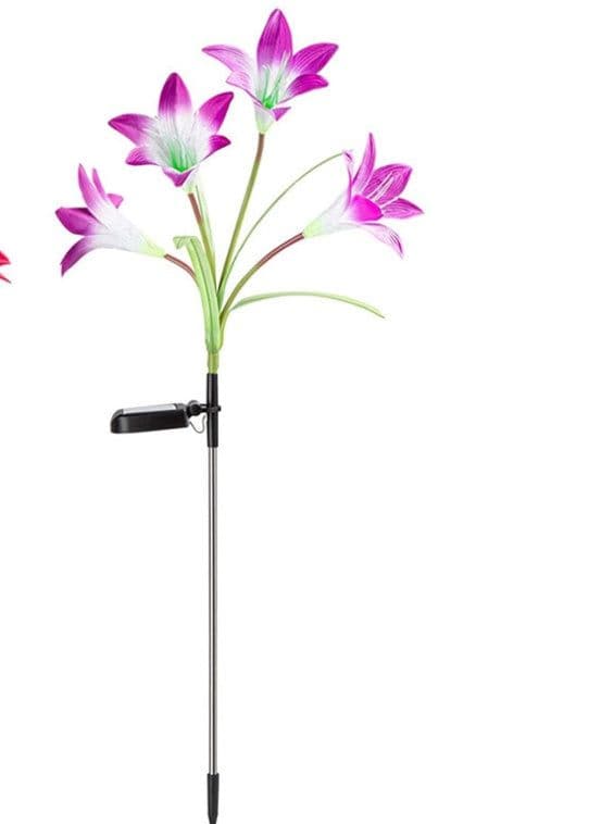 image-Solar Lily Flower Lights LED Solar Garden Light Lawn Light Landscape Light Waterproof Flower Light