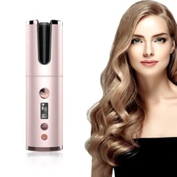 image-Wireless Rechargeable Curling Iron Electric Hair Curler Fully Automatic Rotating Portable Hairdresser