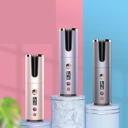 image-Wireless Rechargeable Curling Iron Electric Hair Curler Fully Automatic Rotating Portable Hairdresser