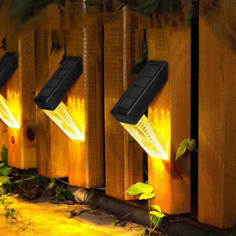 image-LED Solar Stairs Lights Outdoor Lighting Waterproof Step Deck Light Fence Railing Garden Yard Decoration