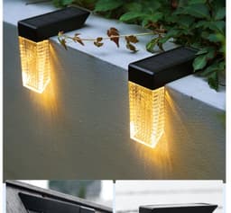 image-LED Solar Stairs Lights Outdoor Lighting Waterproof Step Deck Light Fence Railing Garden Yard Decoration