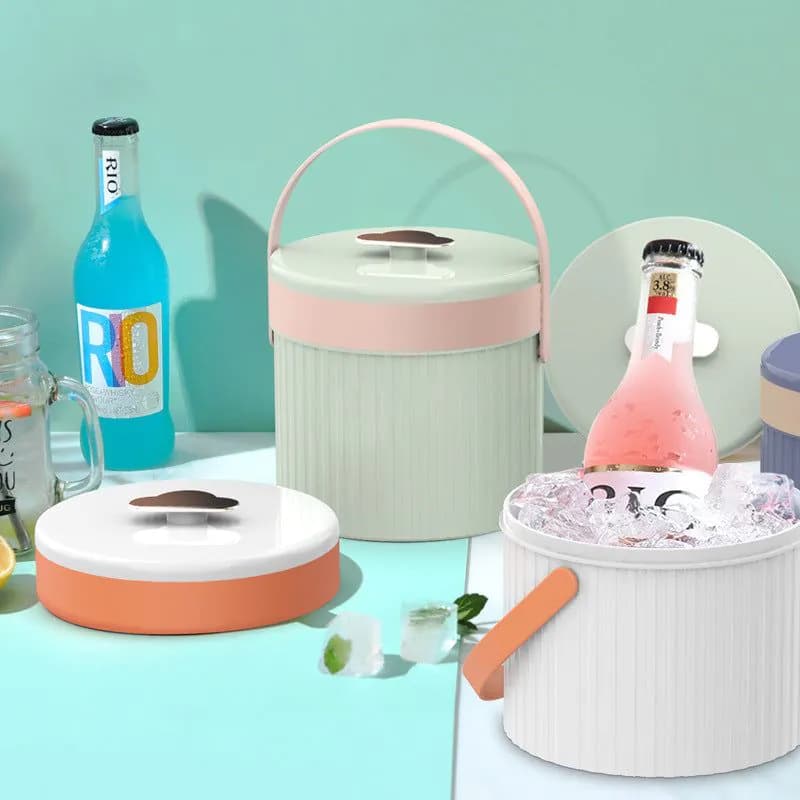 image-Ice Hockey Mold Whiskey Spherical Ice Cube Ice Tray Food Grade Silicone Making Round Ball Storage Ice Box