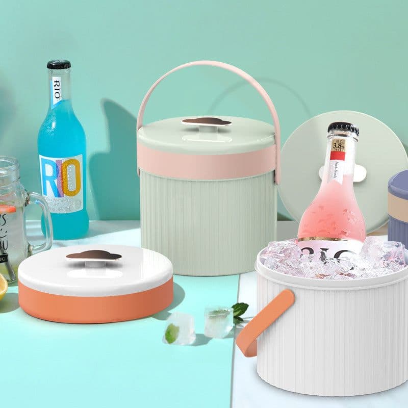 image-Ice Hockey Mold Whiskey Spherical Ice Cube Ice Tray Food Grade Silicone Making Round Ball Storage Ice Box