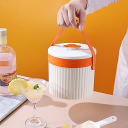 image-Ice Hockey Mold Whiskey Spherical Ice Cube Ice Tray Food Grade Silicone Making Round Ball Storage Ice Box