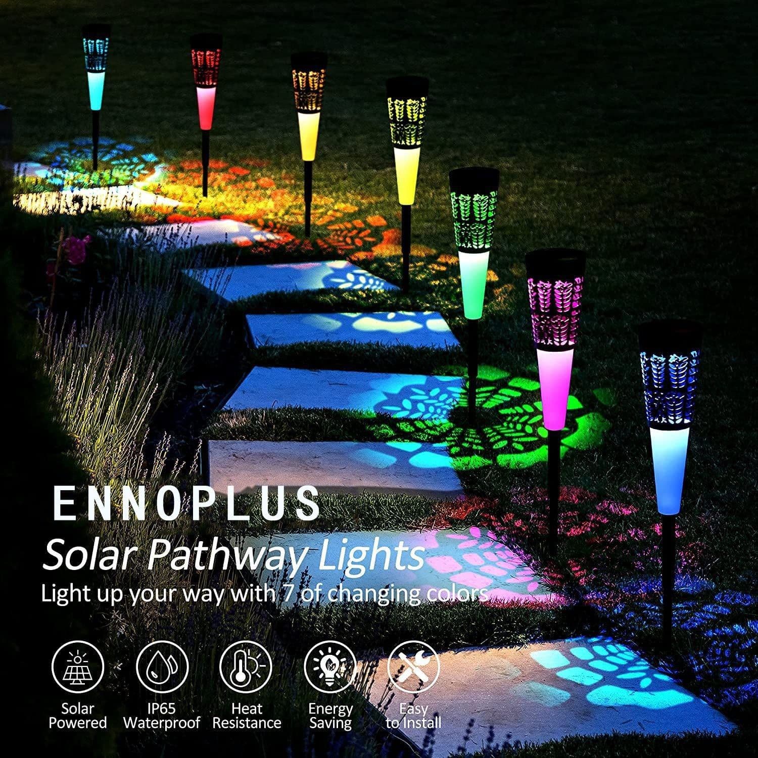 image-Outdoor Solar Garden Landscape Decorative Lights Colorful Gradient