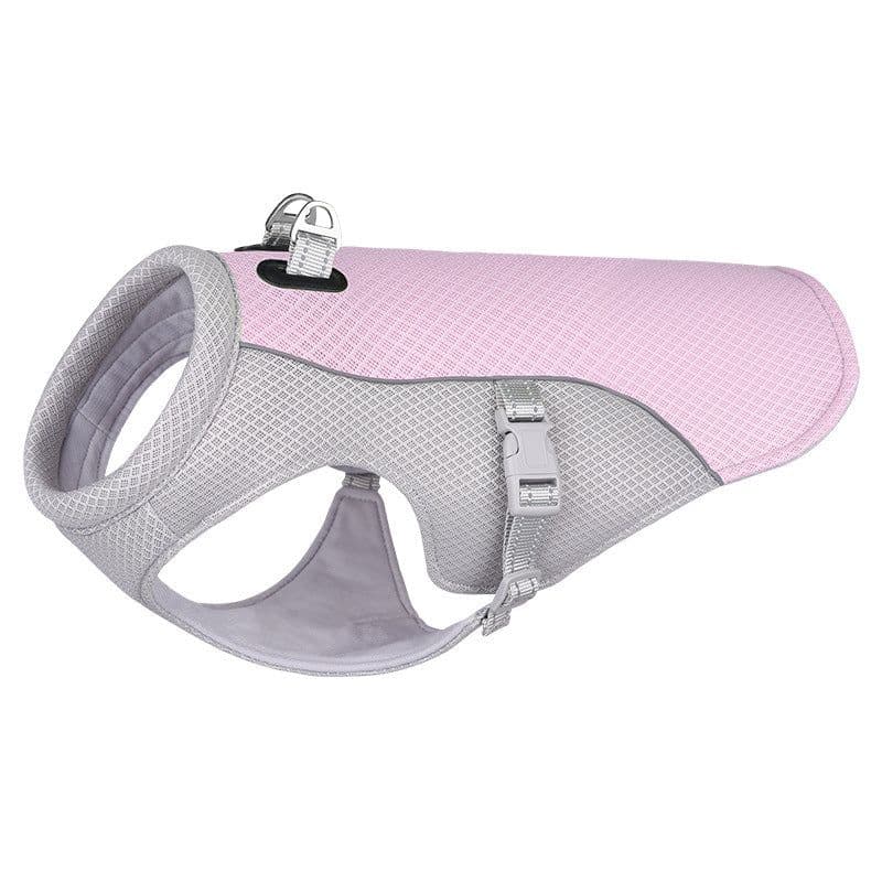 image-Summer Pet Dog Cooling Vest Heat Resistant Cool Dogs Clothes Breathable Sun-proof Clothing For Small Large Dogs Outdoor Walking