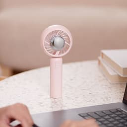 image-Mini Handheld Mute Fan Semiconductor Refrigeration Cooling Portable Air Conditioner Battery USB Rechargeable Fan Outdoor