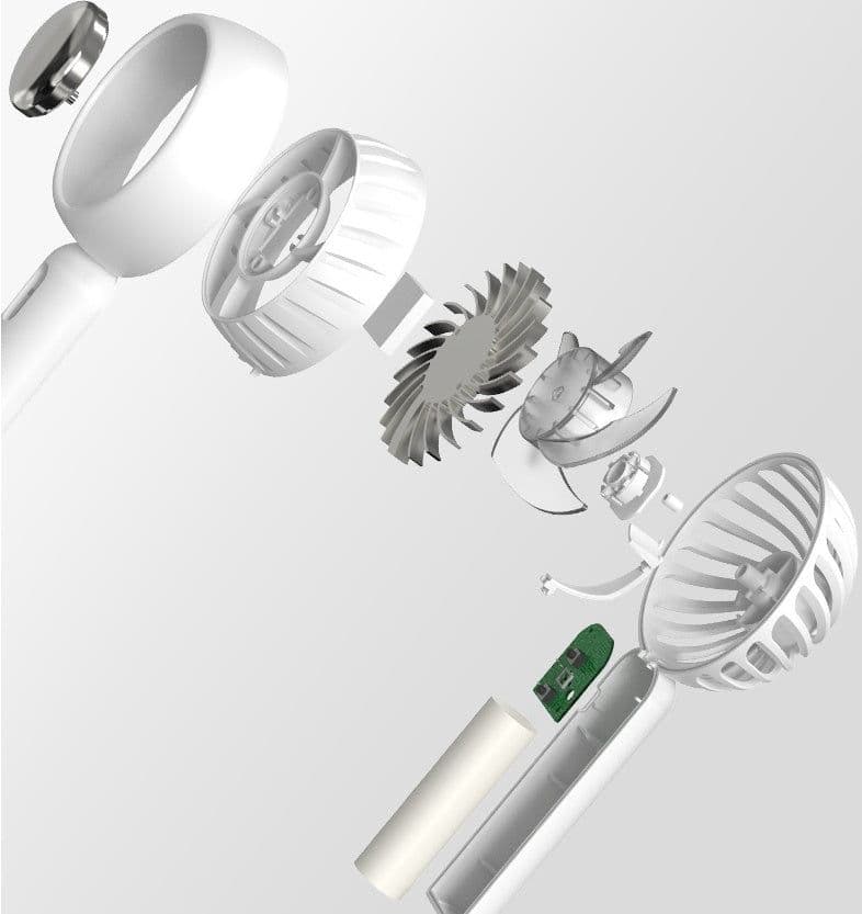 image-Mini Handheld Mute Fan Semiconductor Refrigeration Cooling Portable Air Conditioner Battery USB Rechargeable Fan Outdoor