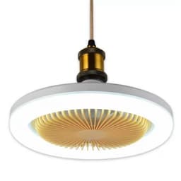 image-26cm Round Remote Control Ceiling Fan With E27 30W LED Lamp Hanging Fan Home Room Office Air Cooling Fan Light