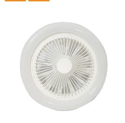 image-26cm Round Remote Control Ceiling Fan With E27 30W LED Lamp Hanging Fan Home Room Office Air Cooling Fan Light