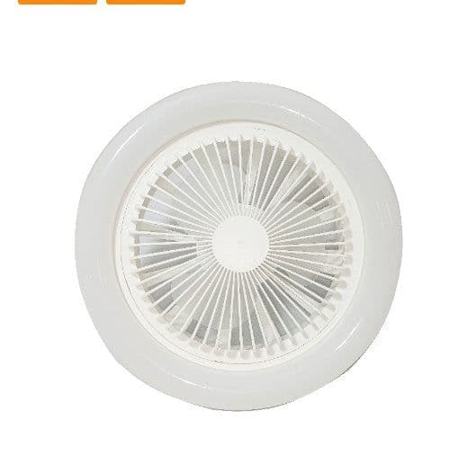 image-26cm Round Remote Control Ceiling Fan With E27 30W LED Lamp Hanging Fan Home Room Office Air Cooling Fan Light