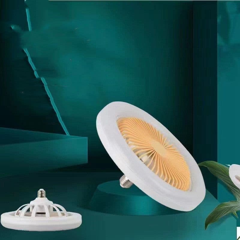 image-26cm Round Remote Control Ceiling Fan With E27 30W LED Lamp Hanging Fan Home Room Office Air Cooling Fan Light