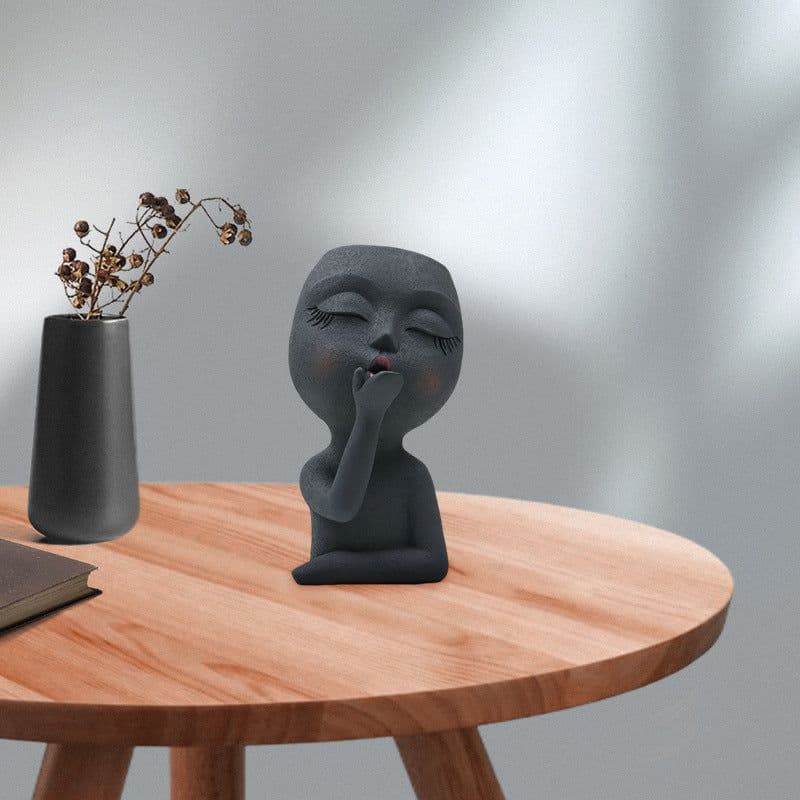 image-Gardening Creative Doll Resin Succulent Flower Pot