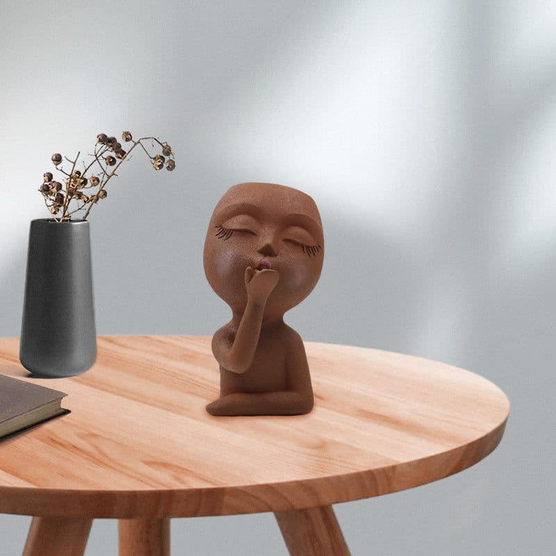 image-Gardening Creative Doll Resin Succulent Flower Pot