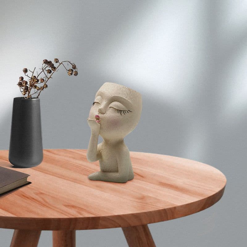 image-Gardening Creative Doll Resin Succulent Flower Pot