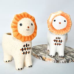 image-Home Accessories Cartoon Lion Animal Gardening Ceramic Flower Pot