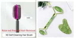image-Self Cleaning Hair Brush For Women One-key Cleaning Hair Loss Airbag Massage Scalp Comb Anti-Static Hairbrush
