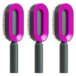 image-Self Cleaning Hair Brush For Women One-key Cleaning Hair Loss Airbag Massage Scalp Comb Anti-Static Hairbrush
