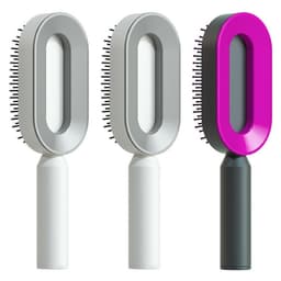 image-Self Cleaning Hair Brush For Women One-key Cleaning Hair Loss Airbag Massage Scalp Comb Anti-Static Hairbrush