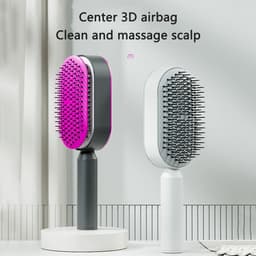 image-Self Cleaning Hair Brush For Women One-key Cleaning Hair Loss Airbag Massage Scalp Comb Anti-Static Hairbrush