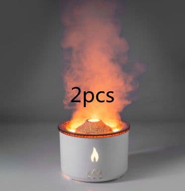 image-New Creative Ultrasonic Essential Oil Humidifier Volcano Aromatherapy Machine Spray Jellyfish Air Flame Humidifier Diffuser