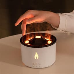 image-New Creative Ultrasonic Essential Oil Humidifier Volcano Aromatherapy Machine Spray Jellyfish Air Flame Humidifier Diffuser