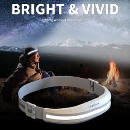 image-Red And White Light Source COB Headlights LED Work Lights New Headlights Mountaineering Camping Outdoor Headlights Running Light