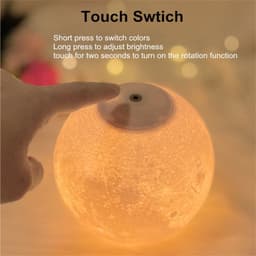 image-Creative 3D Magnetic Floating Levitating Moon Lamp Touch Control 3 Color Moon Light Lunar Night Light For Home Office Room Decor