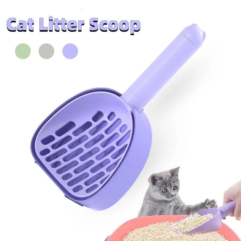image-Cat Litter Scoop Plastic Cats Poop Scoop With Base Pets Cleanning Tool Cat Toilet Products Durable Litter Box Cleaner Shovel Pet Products