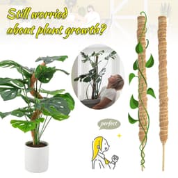 image-Bendable Shaped Moss Stick Green Gardening Post