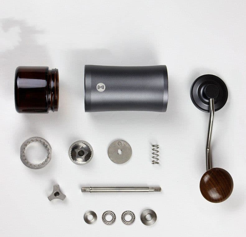 image-Steel Core Double Shaft Milling Household Portable Manual Coffee Machine
