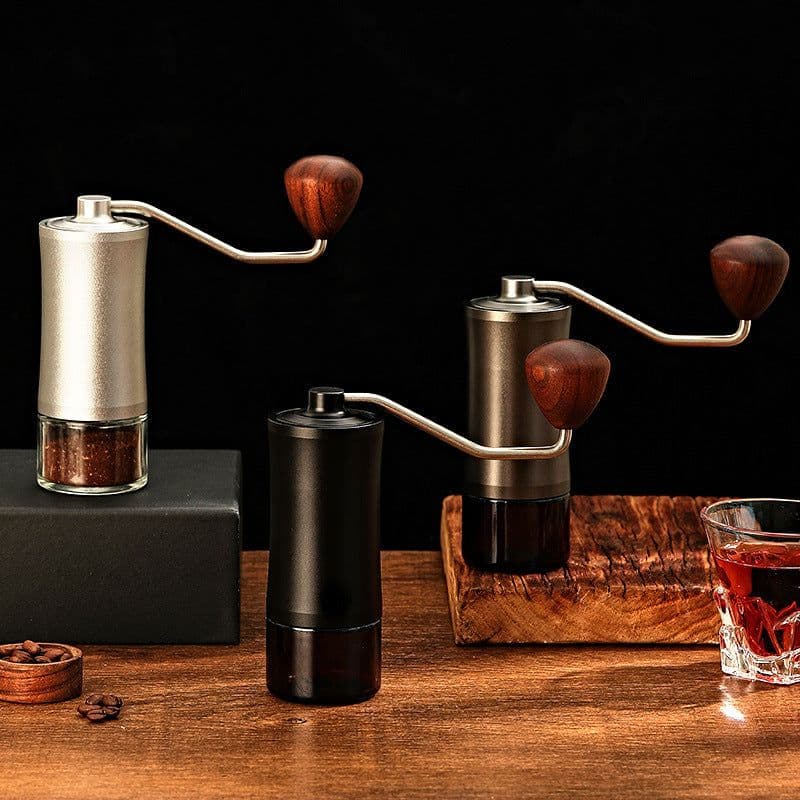 image-Steel Core Double Shaft Milling Household Portable Manual Coffee Machine