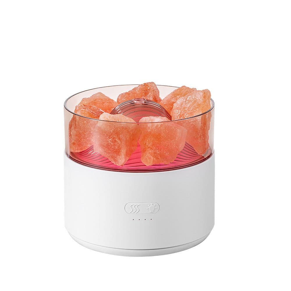 image-Cool-Mist Impeller Air Humidifier Crystal Salt Aroma Diffuser Incense Machine Fogger Essential Oil Lamp Difusor Ambient Light
