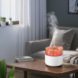 image-Cool-Mist Impeller Air Humidifier Crystal Salt Aroma Diffuser Incense Machine Fogger Essential Oil Lamp Difusor Ambient Light